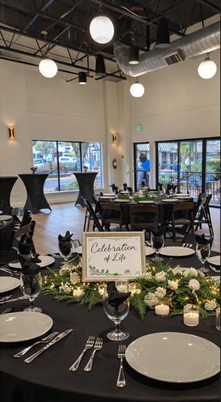 Celebration of Life Venue Set Up